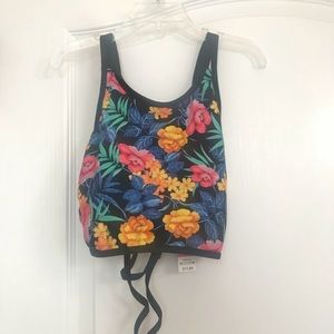 Floral Highneck Swimsuit Top